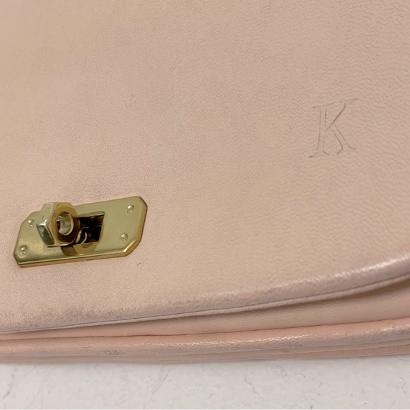J.Crew Sophie Soft Lambskin Leather Crossbody Bag in Light Blush w/ “K” monogram - Picture 3 of 14